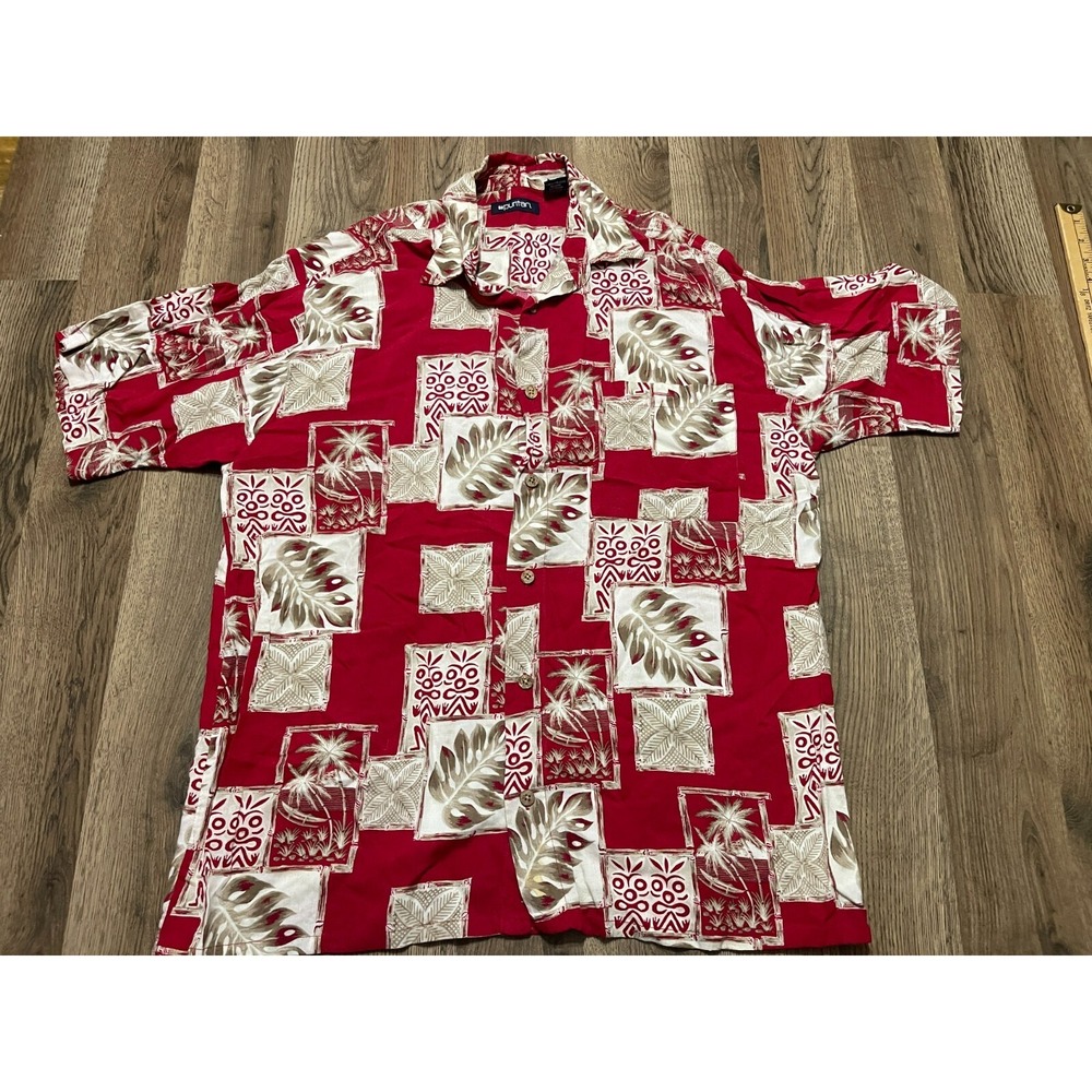 Puritan Shirt, Men's Size Medium, Red Brown, Button Up, Short Sleeve
